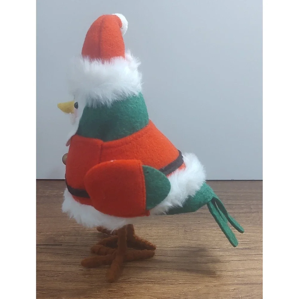 Target Christmas 2023 DAPPER Felt Santa Claus Bird Figurine Wondershop HTF B6